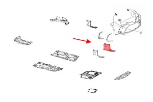 TOYOTA COROLLA XII E21 2019+ SEDAN OSŁONA BOCZNA SILNIKA LEWA 51444-02320