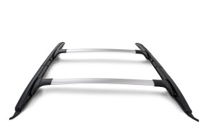 FORD ECOSPORT MK2 II 2012-2022 RELINGI DACHOWE OEM CZARNE + BELKI DACHOWE POPRZECZNE SREBRNE OEM