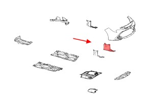 TOYOTA COROLLA XII E21 2019+ HATCHBACK OSŁONA BOCZNA SILNIKA LEWA 51444-02320