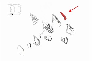 MERCEDES GL X164 2006-2012 KIERUNKOWSKAZ LUSTERKA LED PRAWY A1649061400