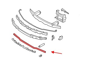 BMW SERIA 3 G21 2018+ KOMBI ALUMINIOWA BELKA DOLNA WZMOCNIENIE PRZEDNIEGO ZDERZAKA 51118079669