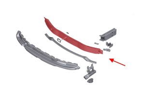 BMW SERIA 4 F32 F33 F36 2013-2020 ALUMINIOWA BELKA WZMOCNIENIE PRZEDNIEGO ZDERZAKA 51117255393