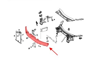 MERCEDES GLC X253 C253 2015-2022 ALUMINIOWA BELKA WZMOCNIENIE PRZEDNIEGO ZDERZAKA A2136201700