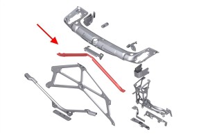 BMW SERIA 1 F20 F21 2011-2019 BELKA POPRZECZNA ŁĄCZNIK V WZMOCNIENIE CZOŁOWE PASA PRZEDNIEGO 51647245789