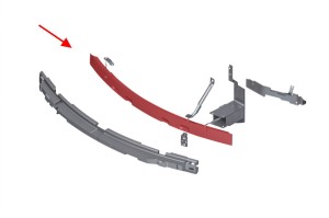 BMW X6 F16 2014-2019 ALUMINIOWA BELKA WZMOCNIENIE PRZEDNIEGO ZDERZAKA 51117294477