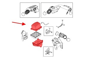 JEEP GRAND CHEROKEE IV WK2 2010-2021 OBUDOWA FILTRA POWIETRZA 3.6 / 5.7 BENZYNA 68084277AA
