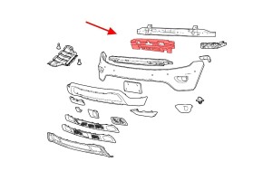 JEEP GRAND CHEROKEE IV WK2 2014-2017 PO PIERWSZYM FACELIFTINGU ABSORBER PRZEDNIEGO ZDERZAKA 68223471AA