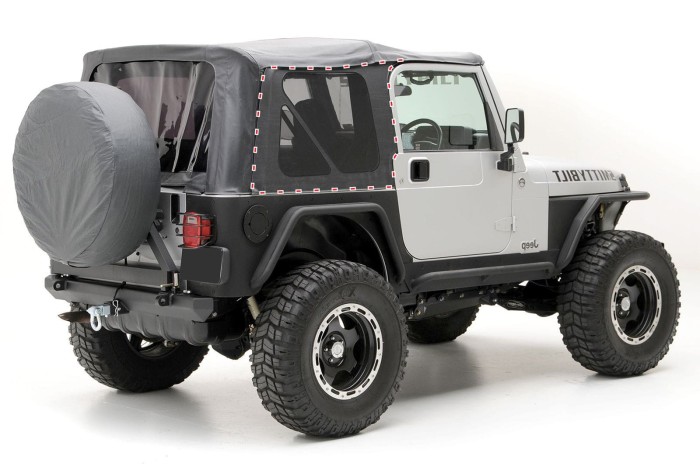 JEEP WRANGLER TJ 1997-2006 PRAWA BOCZNA SZYBA DACHU MIĘKKIEGO