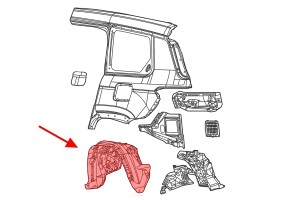 JEEP GRAND CHEROKEE V WL 2021+ MATERIAŁOWE NADKOLE TYLNE LEWE 68411167AB