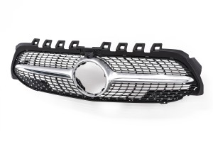 MERCEDES A-CLASS W177 2018+ Z KAMERĄ GRILL DIAMOND SREBRNY