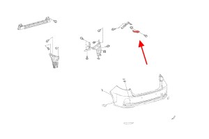 TOYOTA COROLLA XII E21 2019+ SEDAN ŚLIZG TYLNEGO ZDERZAKA PRAWY 5256202340