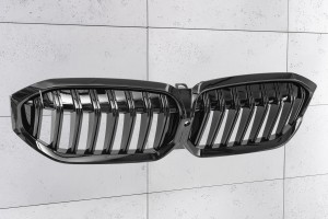 BMW SERIA 3 G20 2018-2022 PRZED FACELIFTINGIEM GRILL PRZEDNI CZARNY POŁYSK ATRAPA NERKI 51138072086