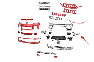 JEEP GRAND CHEROKEE V WL 2021+ LIMITED KOMPLETNY ZDERZAK PRZEDNI POD KAMERĘ 68538440AA