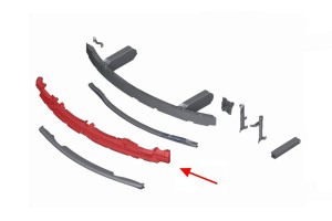 BMW SERIA 7 F01N LCI 2012-2015 PO FACELIFTINGU ABSORBER PRZEDNIEGO ZDERZAKA 51117304353