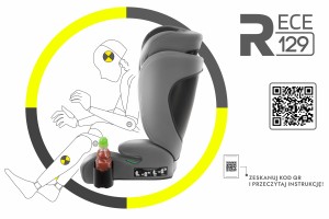 SALVATORE FOTELIK SAMOCHODOWY EKOSKÓRA PODSTAWKA 2w1 I SIZE 100-150 CM R129