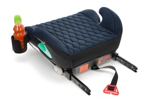 FOTELIK SAMOCHODOWY PODKŁADKA SIEDZISKO Z ISOFIX CZARNO-SZARY R129 125-150 CM