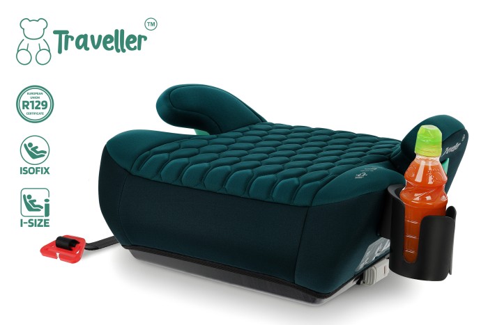 FOTELIK SAMOCHODOWY PODKŁADKA SIEDZISKO Z ISOFIX ZIELONY R129 125-150 CM