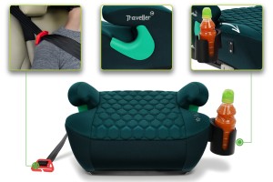 FOTELIK SAMOCHODOWY PODKŁADKA SIEDZISKO Z ISOFIX ZIELONY R129 125-150 CM