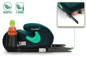 FOTELIK SAMOCHODOWY PODKŁADKA SIEDZISKO Z ISOFIX ZIELONY R129 125-150 CM