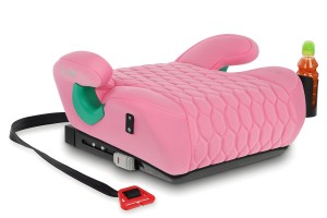 FOTELIK SAMOCHODOWY PODKŁADKA SIEDZISKO Z ISOFIX RÓŻOWY R129 125-150 CM