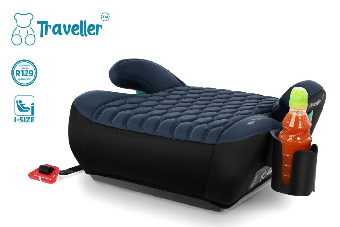 FOTELIK SAMOCHODOWY PODKŁADKA SIEDZISKO CZARNO-SZARY PIKOWANY R129 125-150 CM