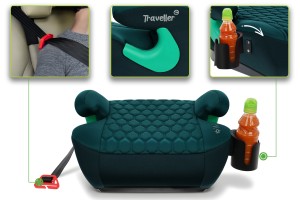 FOTELIK SAMOCHODOWY PODKŁADKA SIEDZISKO ZIELONY PIKOWANY R129 125-150 CM