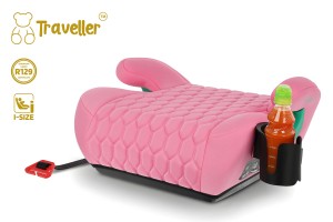 FOTELIK SAMOCHODOWY PODKŁADKA SIEDZISKO RÓŻOWY PIKOWANY R129 125-150 CM