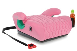 FOTELIK SAMOCHODOWY PODKŁADKA SIEDZISKO RÓŻOWY PIKOWANY R129 125-150 CM