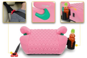 FOTELIK SAMOCHODOWY PODKŁADKA SIEDZISKO RÓŻOWY PIKOWANY R129 125-150 CM