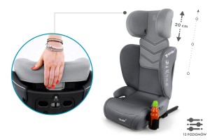 LUNA FOTELIK SAMOCHODOWY PODSTAWKA 2w1 I SIZE 100-150 CM R129 ISOFIX