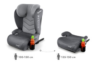 LUNA FOTELIK SAMOCHODOWY PODSTAWKA 2w1 I SIZE 100-150 CM R129 ISOFIX