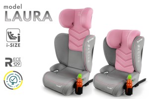 LAURA FOTELIK SAMOCHODOWY PODSTAWKA 2w1 I SIZE 100-150 CM R129 ISOFIX