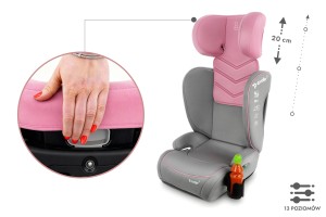 LAURA FOTELIK SAMOCHODOWY PODSTAWKA 2w1 I SIZE 100-150 CM R129