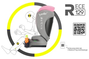 LAURA FOTELIK SAMOCHODOWY PODSTAWKA 2w1 I SIZE 100-150 CM R129