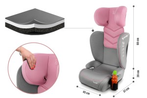 LAURA FOTELIK SAMOCHODOWY PODSTAWKA 2w1 I SIZE 100-150 CM R129