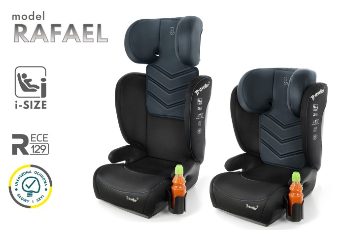 RAFAEL FOTELIK SAMOCHODOWY PODSTAWKA 2w1 I SIZE 100-150 CM R129