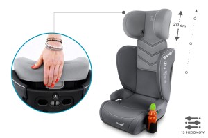 LUNA FOTELIK SAMOCHODOWY PODSTAWKA 2w1 I SIZE 100-150 CM R129