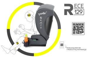 LUNA FOTELIK SAMOCHODOWY PODSTAWKA 2w1 I SIZE 100-150 CM R129