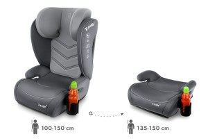 LUNA FOTELIK SAMOCHODOWY PODSTAWKA 2w1 I SIZE 100-150 CM R129