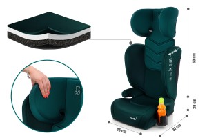 NOA FOTELIK SAMOCHODOWY PODSTAWKA 2w1 I SIZE 100-150 CM R129