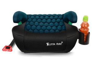 FOTELIK SAMOCHODOWY PODKŁADKA SIEDZISKO Z ISOFIX CZARNO-MORSKI R129 125-150 CM