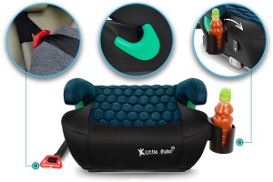 FOTELIK SAMOCHODOWY PODKŁADKA SIEDZISKO Z ISOFIX CZARNO-MORSKI R129 125-150 CM