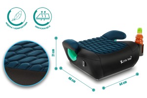 FOTELIK SAMOCHODOWY PODKŁADKA SIEDZISKO CZARNO-MORSKI PIKOWANY R129 125-150 CM