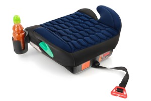 FOTELIK SAMOCHODOWY PODKŁADKA SIEDZISKO CZARNO-GRANATOWY PIKOWANY R129 125-150 CM