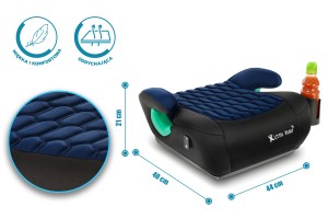 FOTELIK SAMOCHODOWY PODKŁADKA SIEDZISKO CZARNO-GRANATOWY PIKOWANY R129 125-150 CM