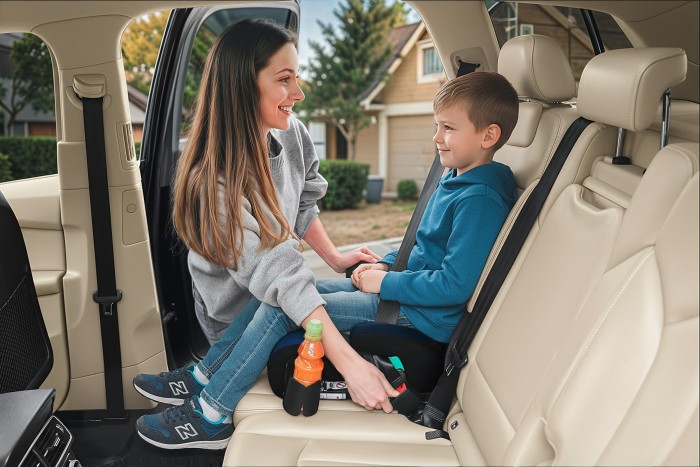 FOTELIK SAMOCHODOWY PODKŁADKA SIEDZISKO Z ISOFIX CZARNO-GRANATOWY R129 125-150 CM