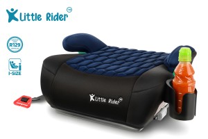 FOTELIK SAMOCHODOWY PODKŁADKA SIEDZISKO Z ISOFIX CZARNO-GRANATOWY R129 125-150 CM