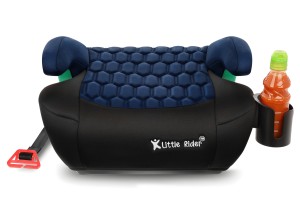 FOTELIK SAMOCHODOWY PODKŁADKA SIEDZISKO Z ISOFIX CZARNO-GRANATOWY R129 125-150 CM