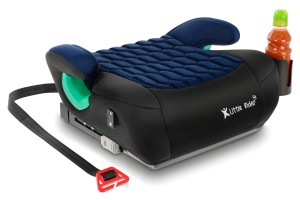 FOTELIK SAMOCHODOWY PODKŁADKA SIEDZISKO Z ISOFIX CZARNO-GRANATOWY R129 125-150 CM