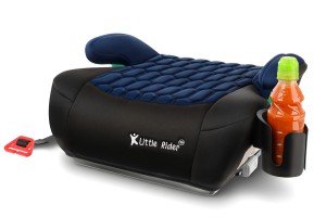 FOTELIK SAMOCHODOWY PODKŁADKA SIEDZISKO Z ISOFIX CZARNO-GRANATOWY R129 125-150 CM